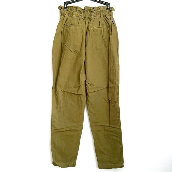 NEW Dusty Olive Stone Wash Paper Bag Pants US M - Picture 3 of 9